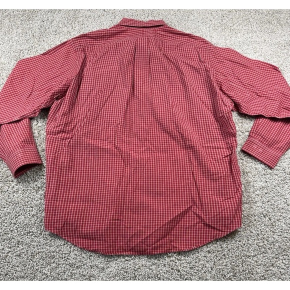 Ralph Lauren Yarmouth Men's Long Sleeve Button Down Red Plaid Shirt Size 16 L/XL - Picture 5 of 7